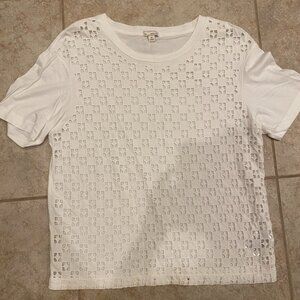 White Eyelet Top